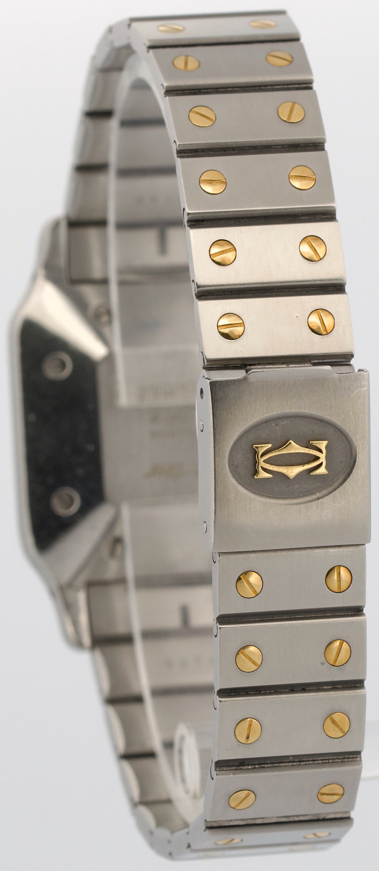 Cartier Santos Two-Tone 18k Gold Stainless Steel WHITE Roman Automatic 29mm 2961