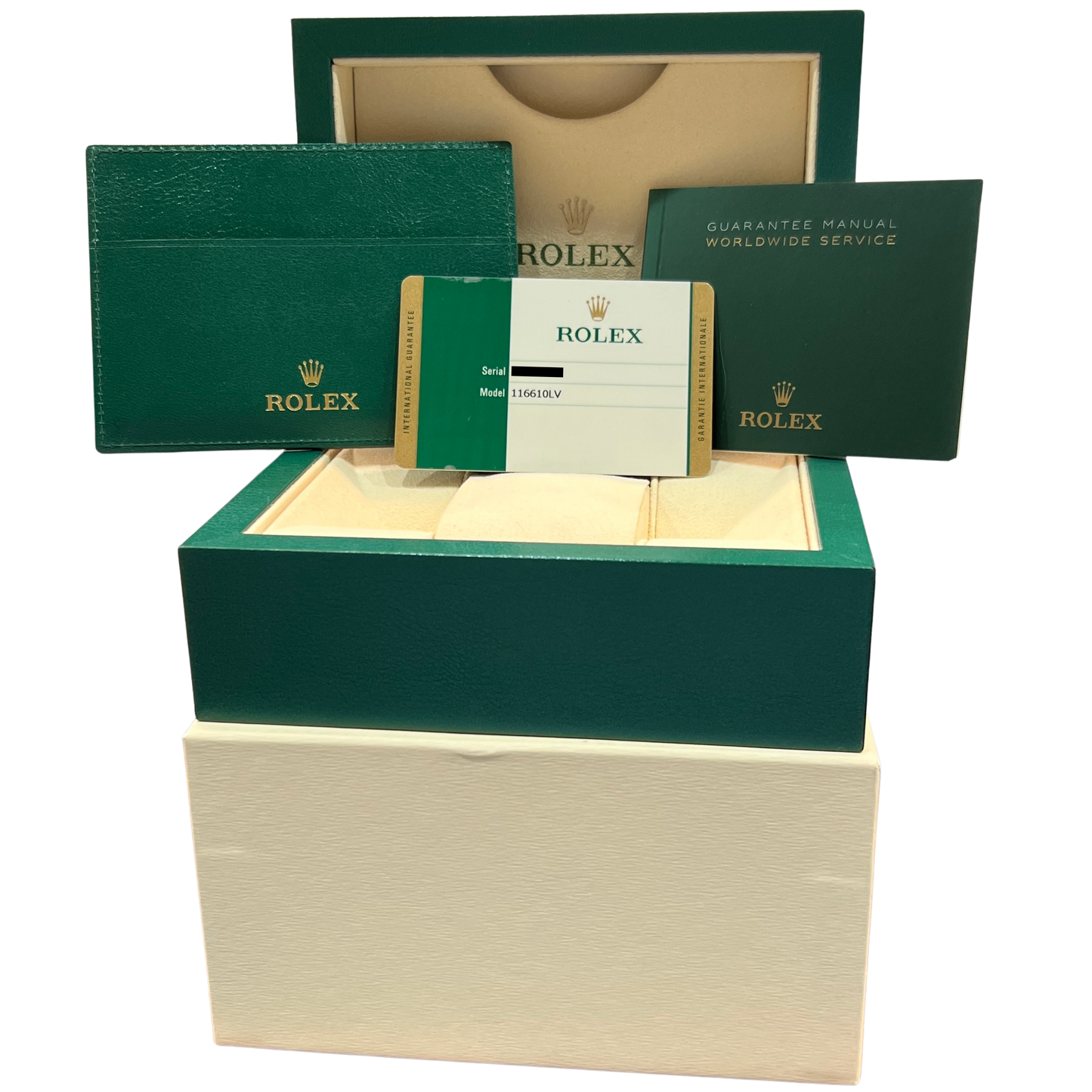 MINT PAPERS Rolex Submariner Date HULK Green Ceramic Watch 40mm 116610 LV BOX