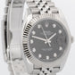 PAPERS Rolex DateJust 41mm BLACK DIAMOND 18K White Gold Steel JUBILEE 126334 BOX