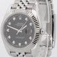 PAPERS Rolex DateJust 41mm BLACK DIAMOND 18K White Gold Steel JUBILEE 126334 BOX