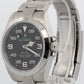 Unpolished 2024 Rolex Air-King 126900 Black Stainless Steel 40mm Box Papers