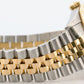 Rolex DateJust 36mm BLACK TAPESTRY 18K Yellow Gold Steel JUBILEE 16233 Watch