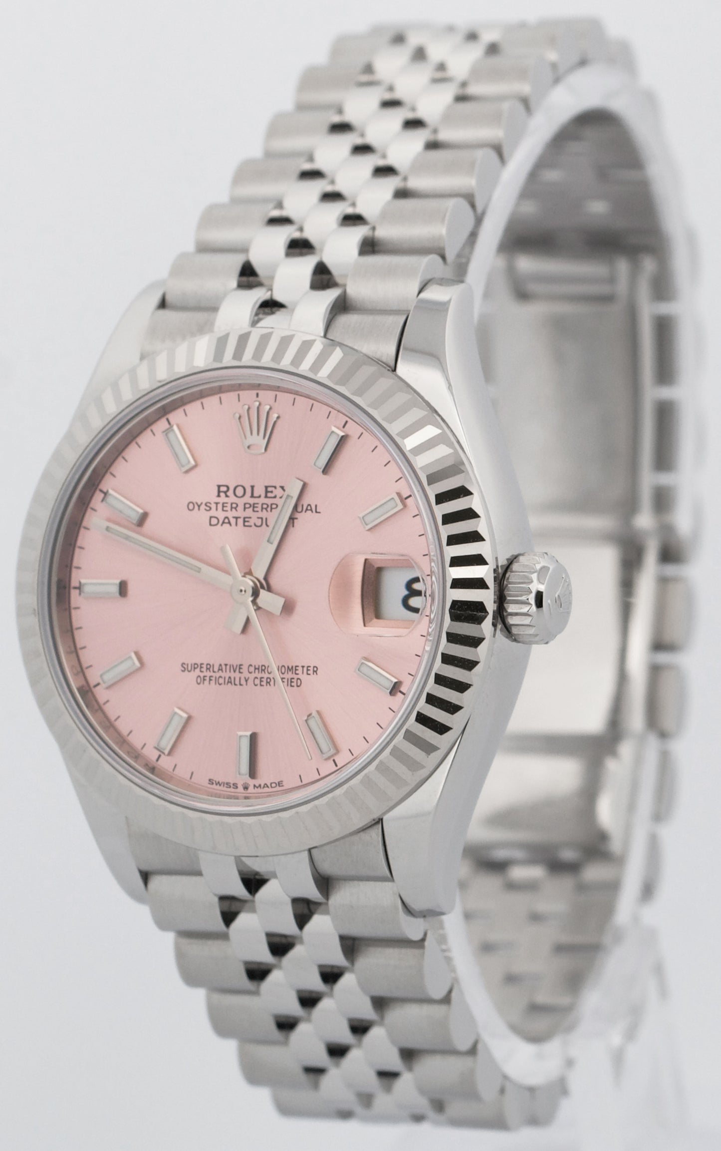 2023 PAPERS Rolex DateJust 31mm PINK 18K Gold JUBILEE Stainless Steel 278274 BOX