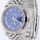 Rolex DateJust 41 Azzurro Blue Roman 41mm Fluted Steel Jubilee 126334 Watch