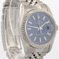 1990 PAPERS Rolex DateJust BLUE 36mm Stainless Engine-Turned JUBILEE 16220 BOX