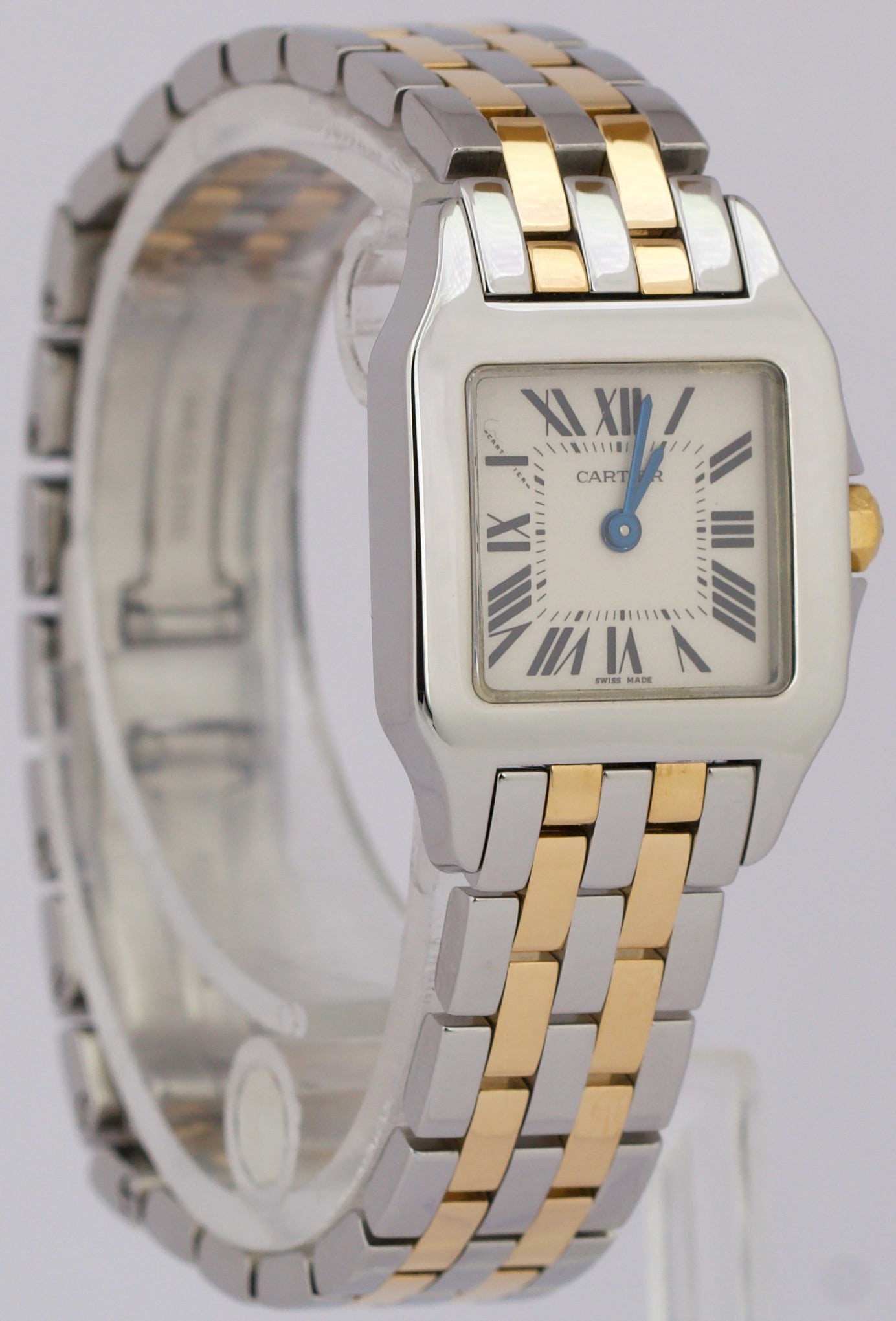 MINT Cartier Santos Demoiselle 20mm Ivory 18K Gold Stainless Steel W25066Z6 2698