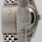 1990 PAPERS Rolex DateJust BLUE 36mm Stainless Engine-Turned JUBILEE 16220 BOX