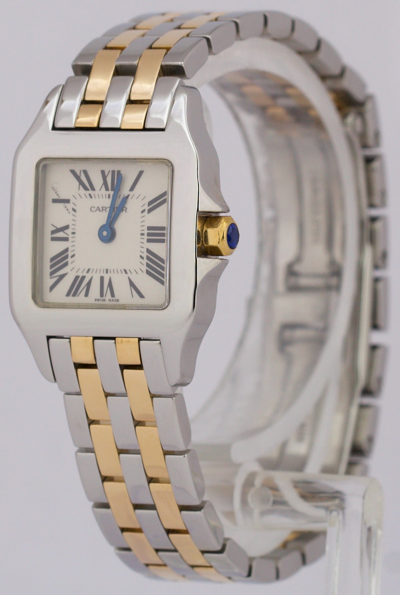 MINT Cartier Santos Demoiselle 20mm Ivory 18K Gold Stainless Steel W25066Z6 2698