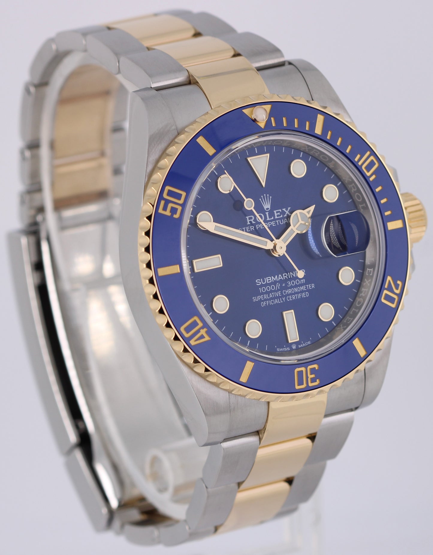 Rolex Submariner Date 41mm Two-Tone 18K Yellow Gold Steel BLUE 126613 LB Watch