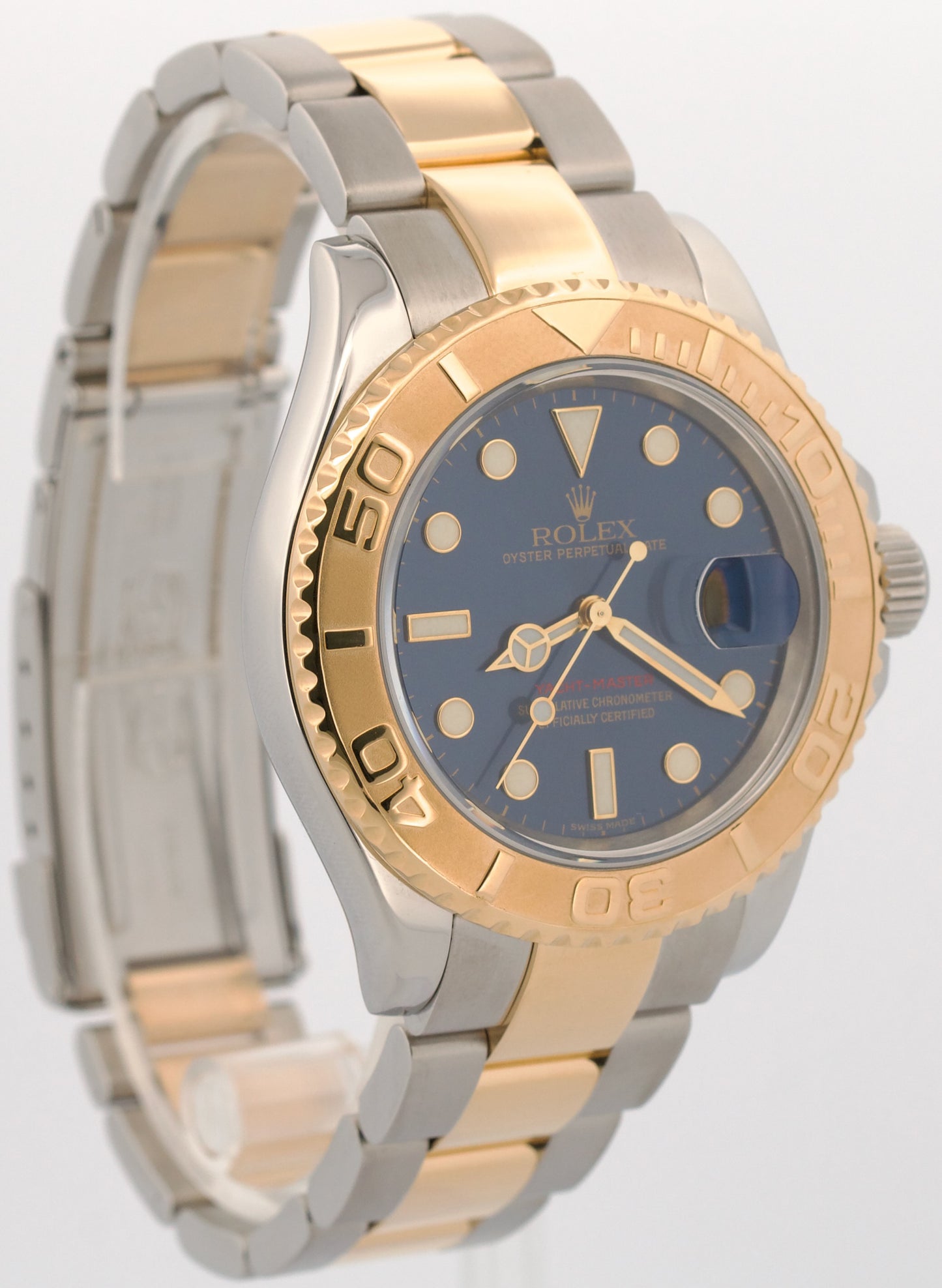 Rolex Yacht-Master 40mm BLUE Two-Tone 18K Yellow Gold Stainless Steel YM1 16623