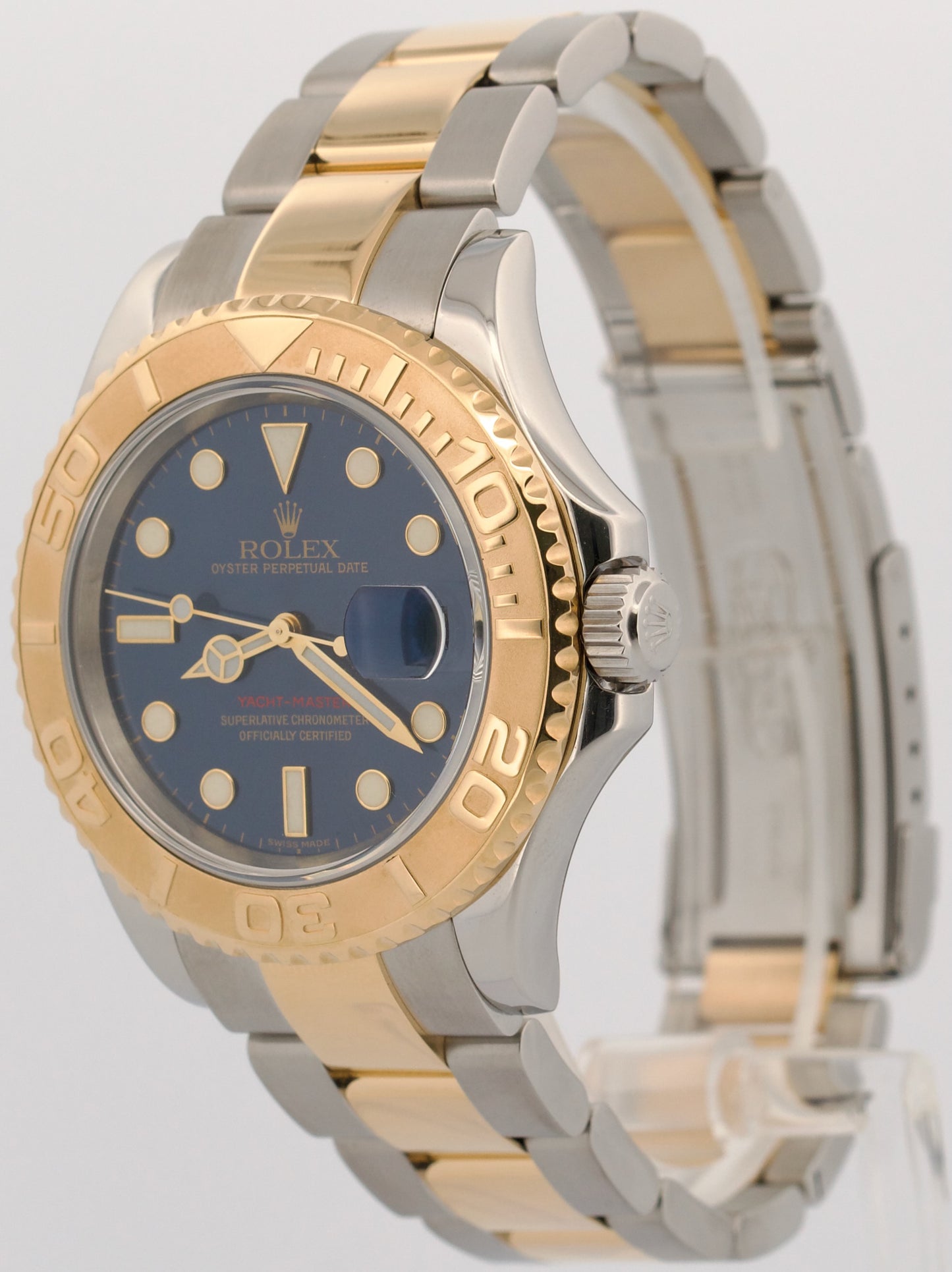Rolex Yacht-Master 40mm BLUE Two-Tone 18K Yellow Gold Stainless Steel YM1 16623