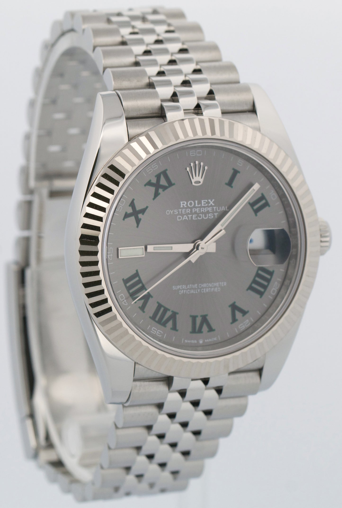 2024 PAPERS Rolex DateJust 41mm WIMBLEDON 18K Gold Steel JUBILEE 126334 BOX