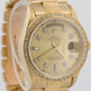 Rolex Day-Date President 18238 CHAMPAGNE DIAMOND 36mm BARK 18K Yellow Gold