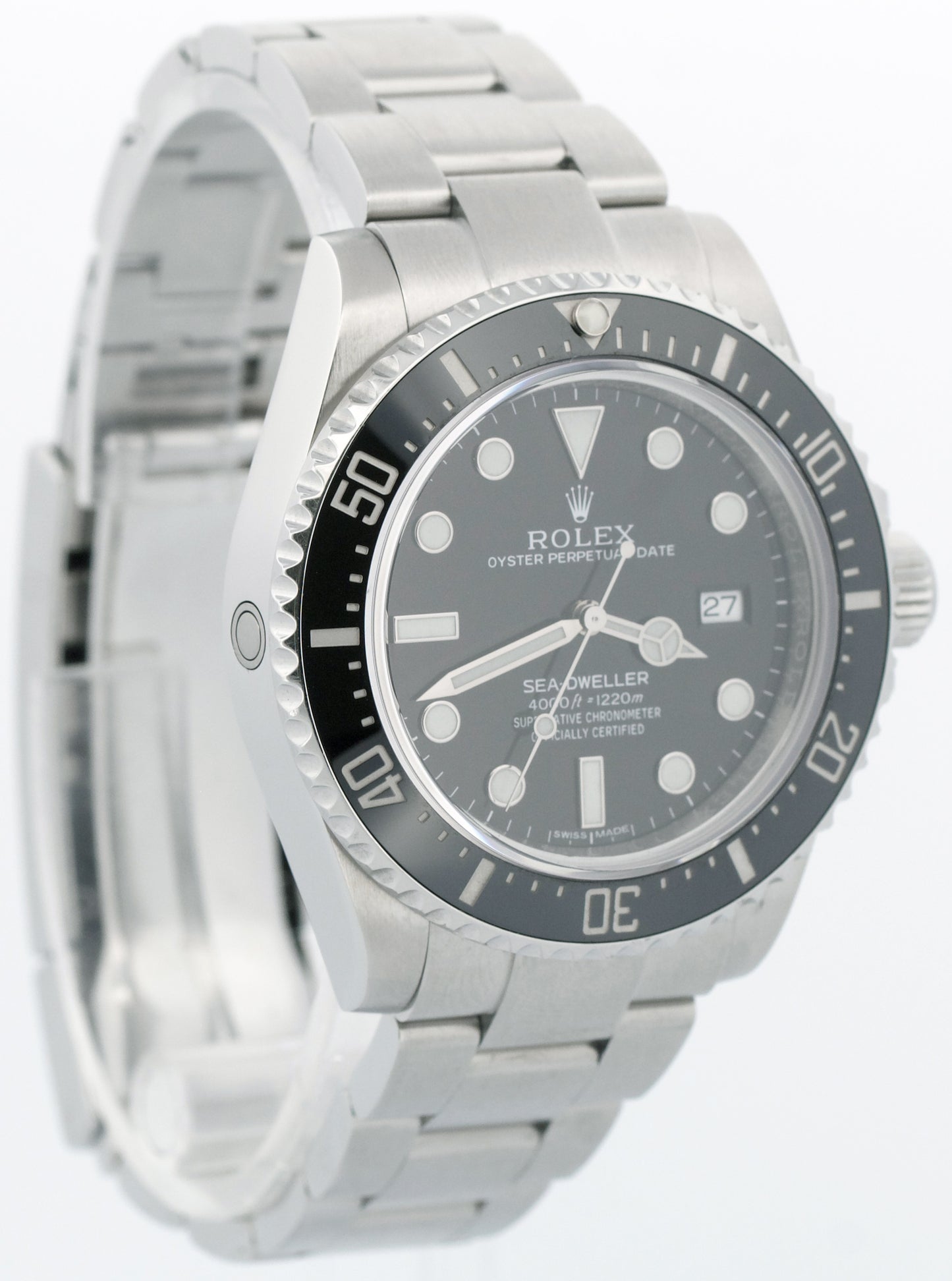 PAPERS Rolex Sea-Dweller 4000 BLACK 40mm Ceramic Steel SD4K Watch 116600 BOX
