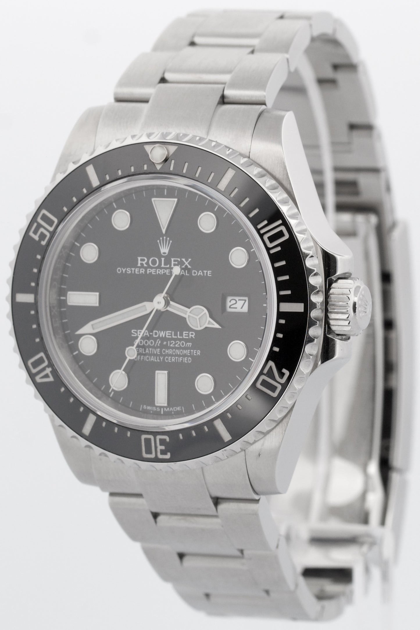 PAPERS Rolex Sea-Dweller 4000 BLACK 40mm Ceramic Steel SD4K Watch 116600 BOX