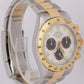 Rolex Daytona Cosmograph IVORY RACING Arabic 18K Yellow Gold Steel Watch 116523