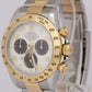 Rolex Daytona Cosmograph IVORY RACING Arabic 18K Yellow Gold Steel Watch 116523