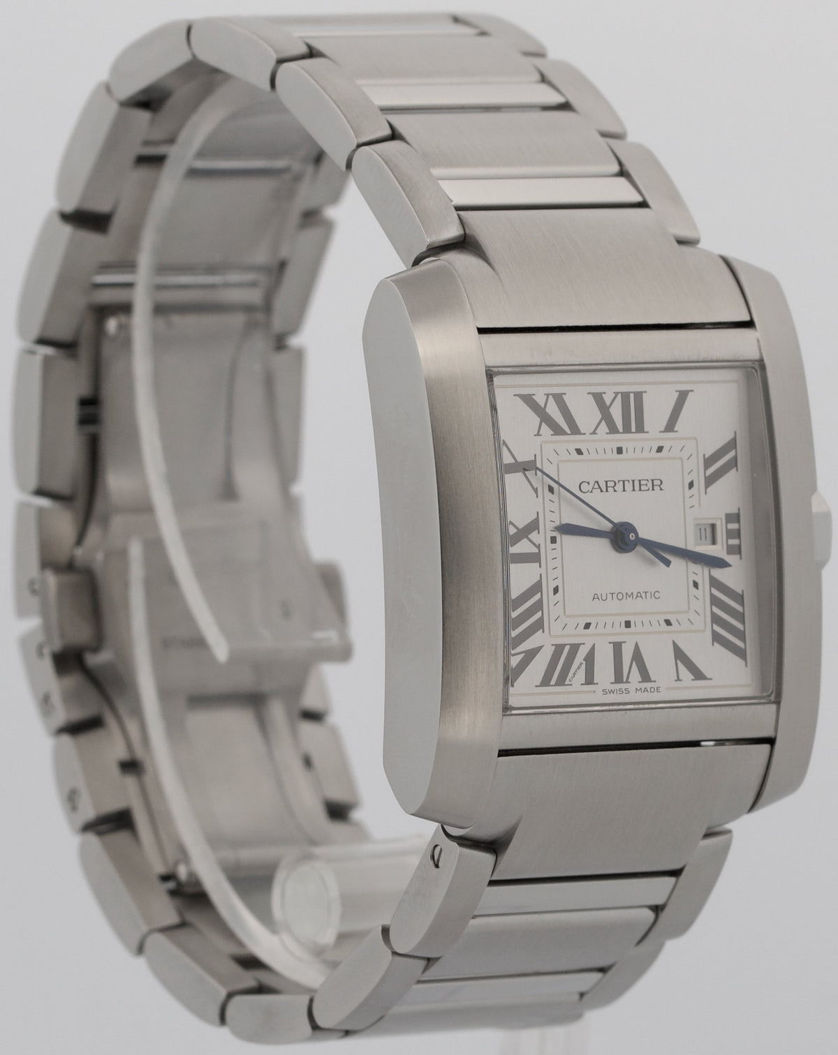 2023 Cartier Tank Francaise WSTA0067 4469 30mm Silver Steel Automatic Box Papers