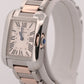 Cartier Tank Anglaise SILVER 23mm Two-Tone 18K Rose Gold Steel 3485 / W5310019