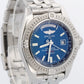 PAPERS Breitling Galactic 44mm BLUE Stainless Steel Date Watch A45320 BOX