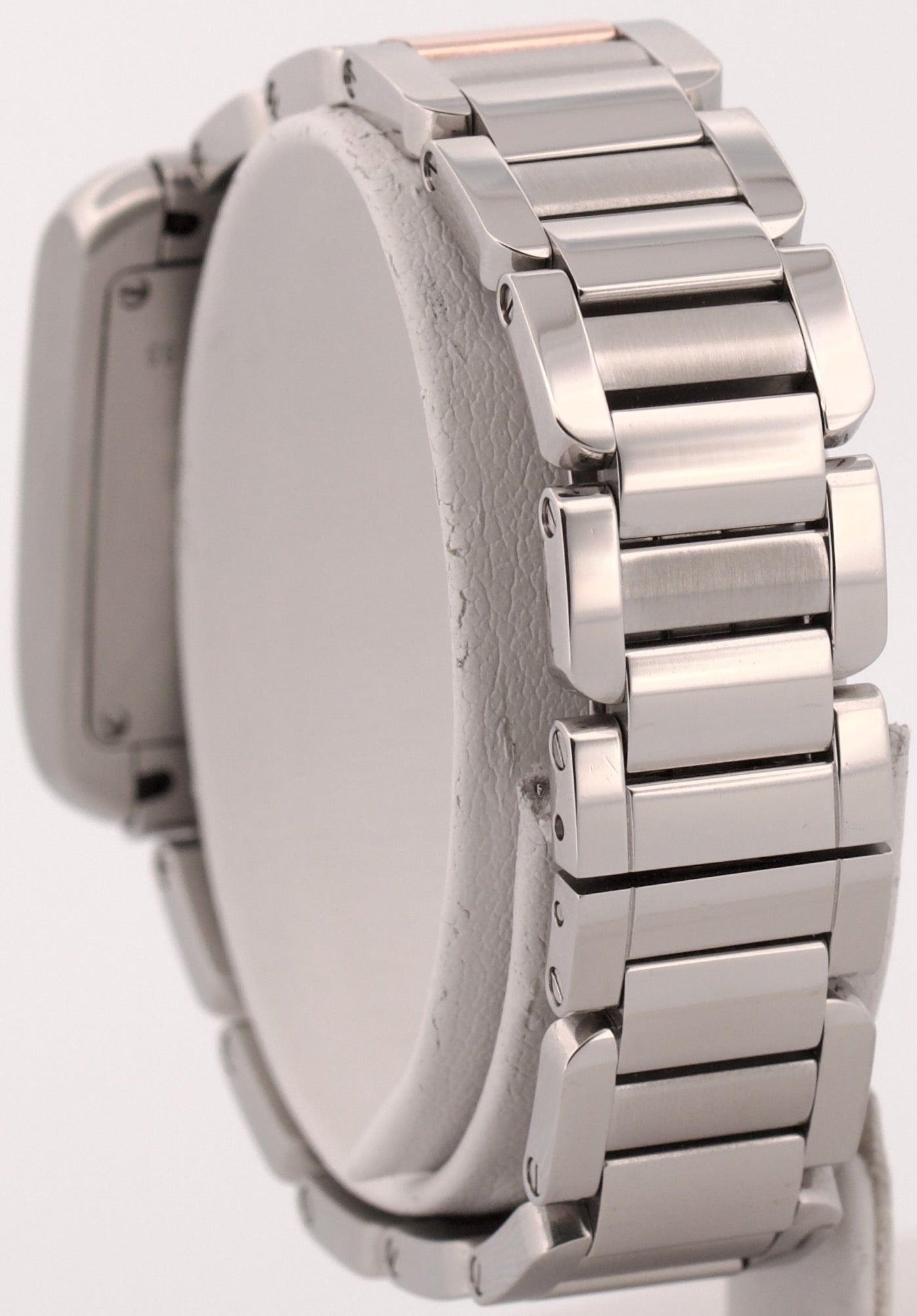 Cartier Tank Anglaise SILVER 23mm Two-Tone 18K Rose Gold Steel 3485 / W5310019