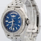 PAPERS Breitling Galactic 44mm BLUE Stainless Steel Date Watch A45320 BOX
