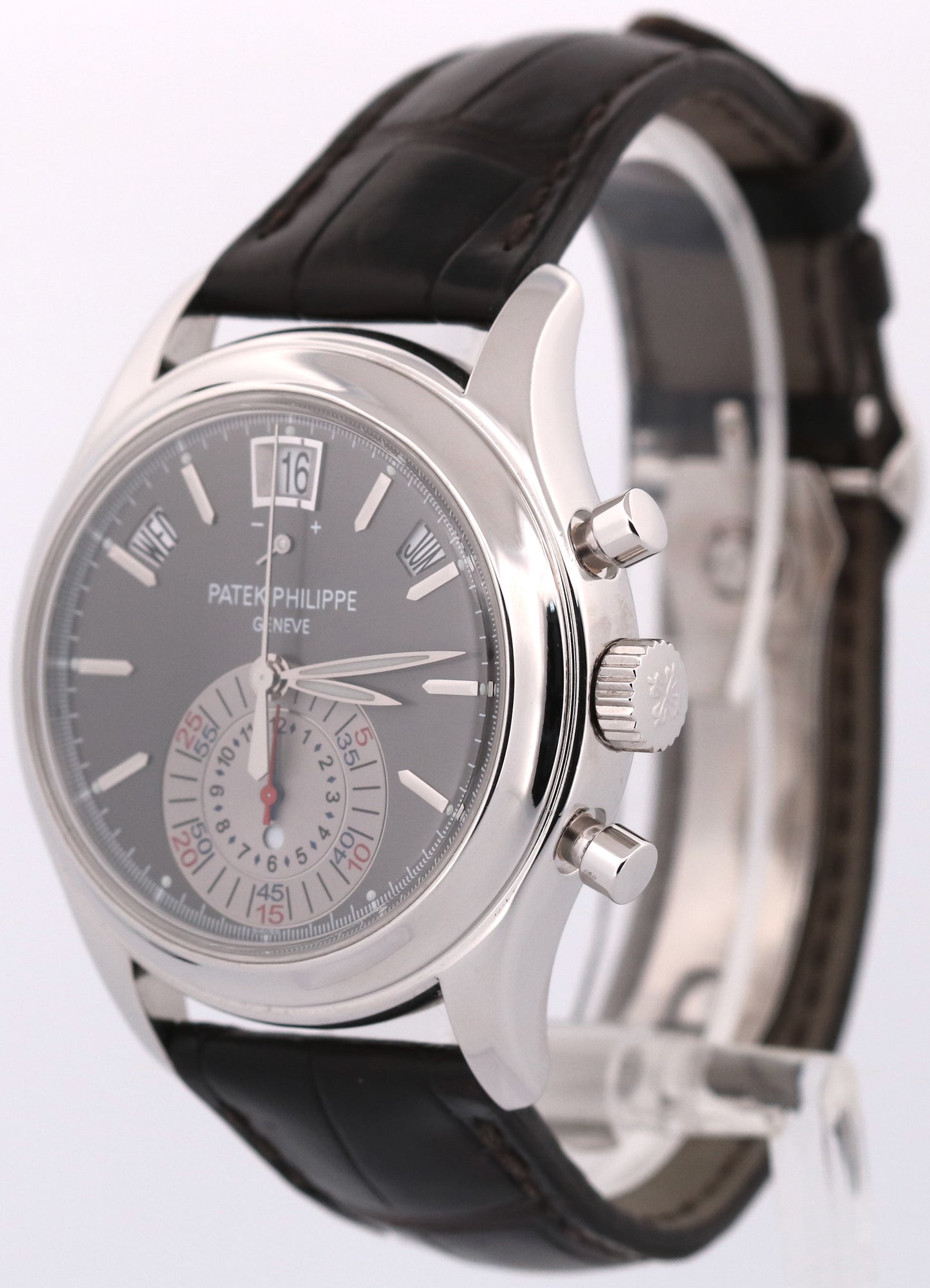 Patek Philippe Annual Calendar Chronograph RHODIUM Gray 40mm Platinum 5960P