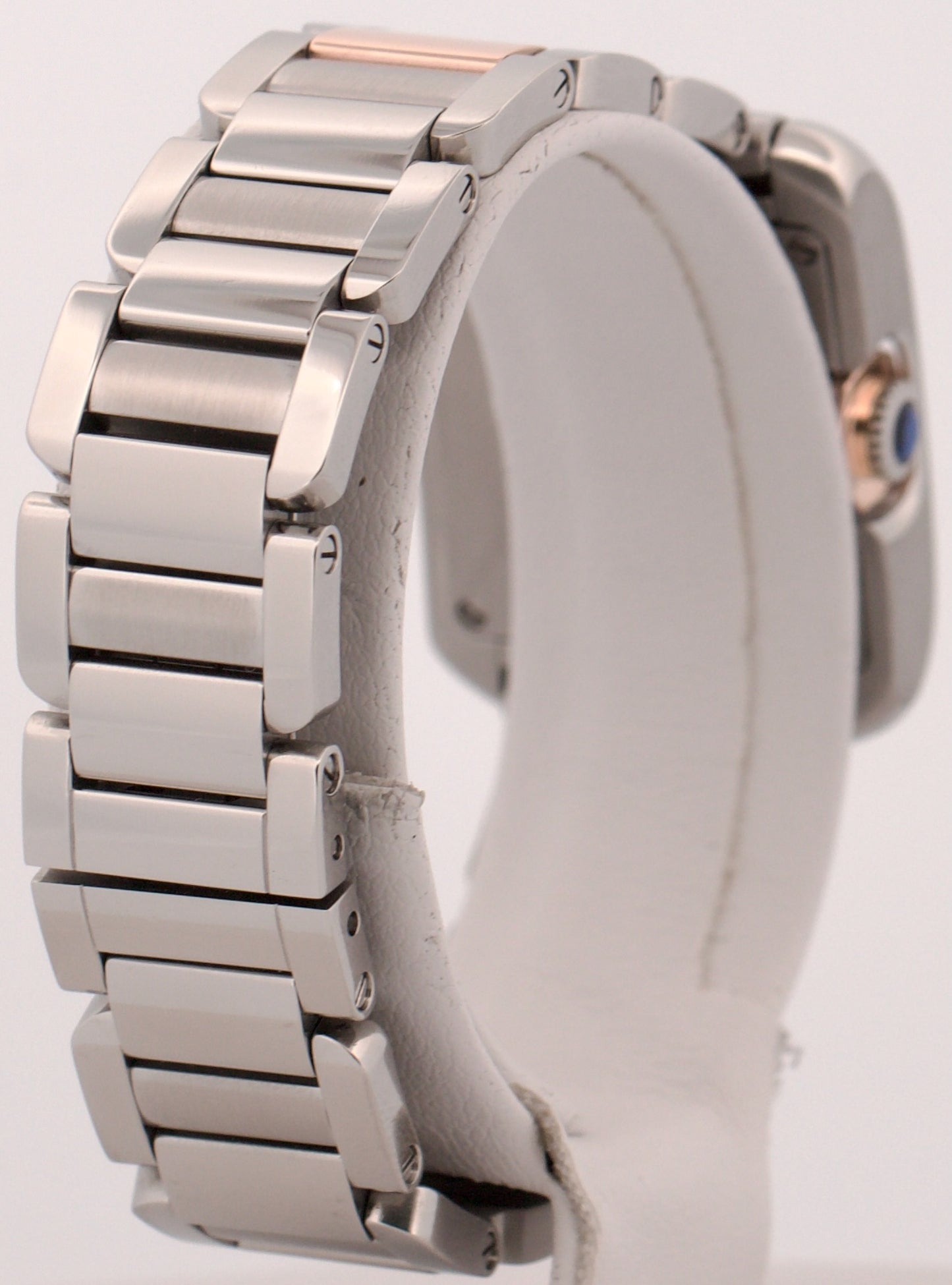 Cartier Tank Anglaise SILVER 23mm Two-Tone 18K Rose Gold Steel 3485 / W5310019