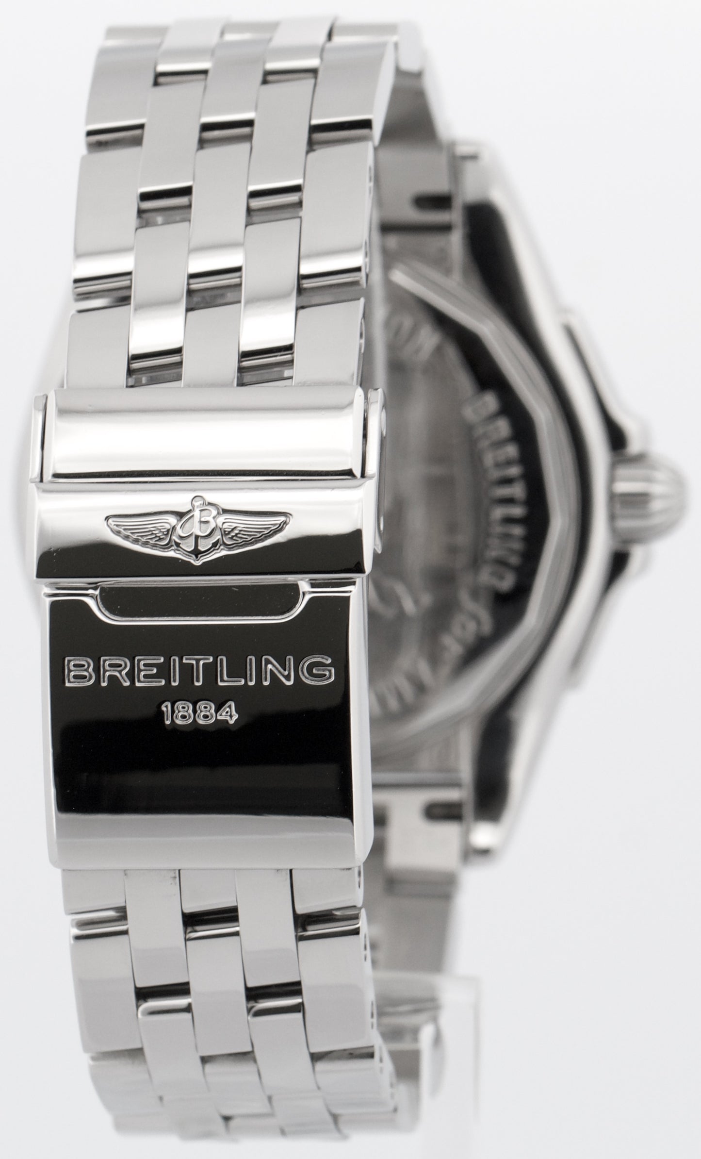 PAPERS Breitling Galactic 44mm BLUE Stainless Steel Date Watch A45320 BOX
