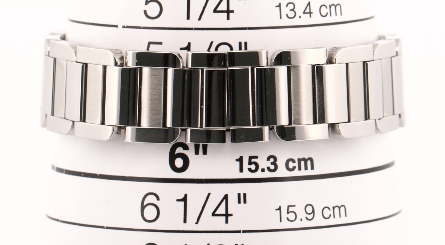Cartier Tank Anglaise SILVER 23mm Two-Tone 18K Rose Gold Steel 3485 / W5310019