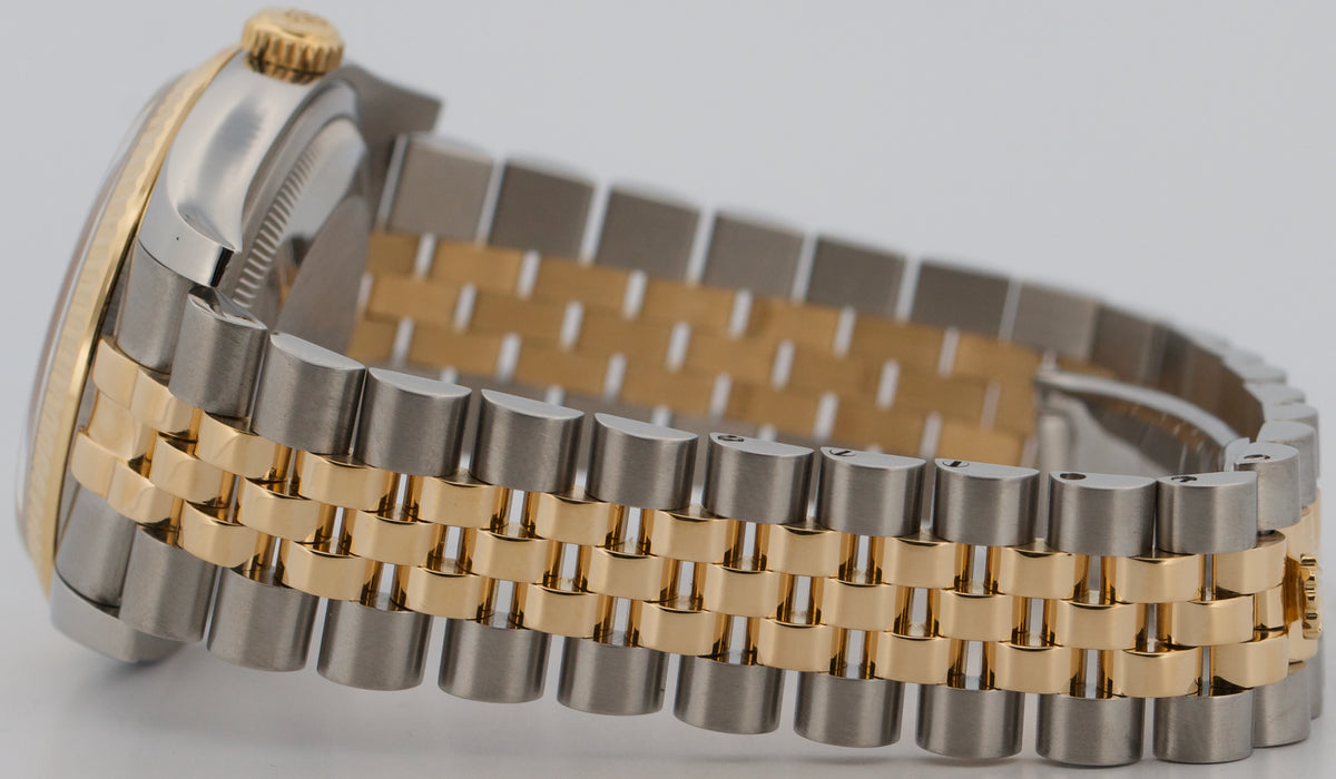 Rolex DateJust 116233 Champagne Two-Tone 18K Gold Steel Jubilee 36mm Watch