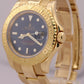 UNPOLISHED Rolex Yacht-Master BLUE 18K Yellow Gold 40mm NO-HOLES 16628 Watch