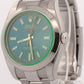 2021 PAPERS Rolex Milgauss BLUE 40mm Z-Blue Green 116400 GV Stainless Watch BOX