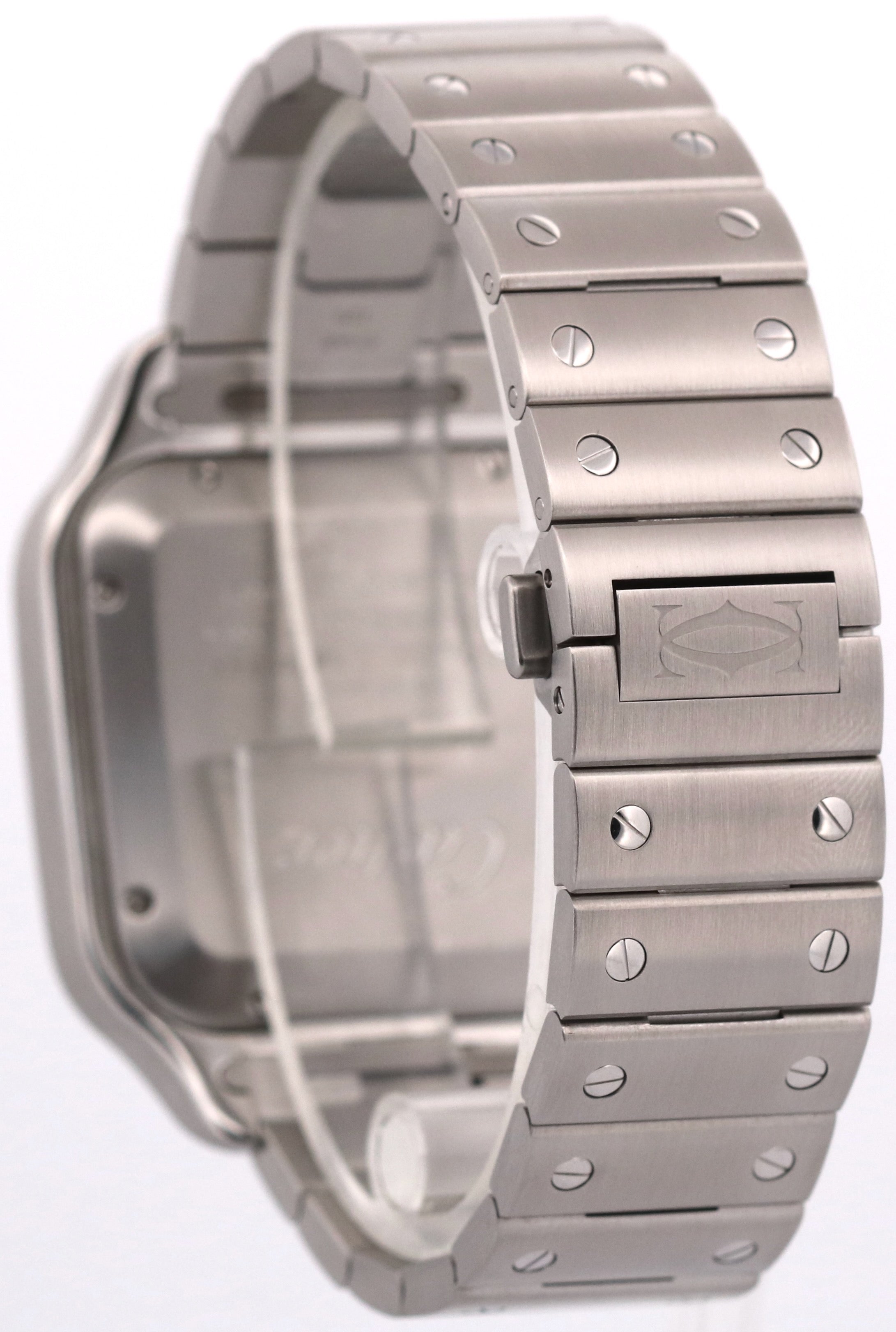 2026 SERVICE PAPERS Cartier Santos 39.8mm BLACK ADLC Steel 4072