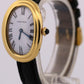 Ladies Cartier Baignoire White Roman PARIS DIAL 18K Yellow Gold 22mm 78094 BOX