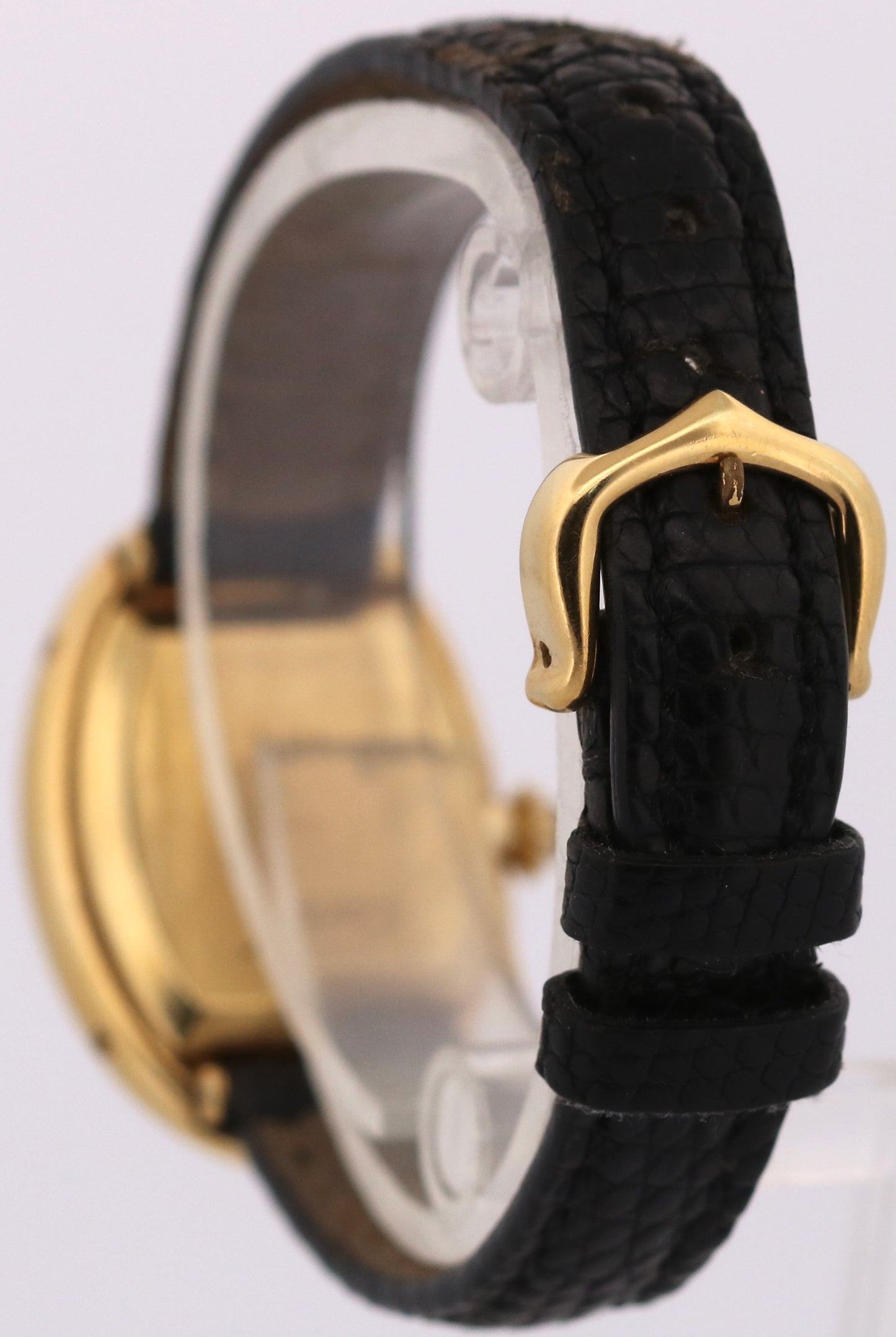 Ladies Cartier Baignoire White Roman PARIS DIAL 18K Yellow Gold 22mm 78094 BOX