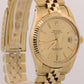 PAPERS Rolex Oyster Perpetual Date 34mm JUBILEE 14K Gold FLUTED 15037 Watch BOX