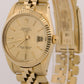 PAPERS Rolex Oyster Perpetual Date 34mm JUBILEE 14K Gold FLUTED 15037 Watch BOX