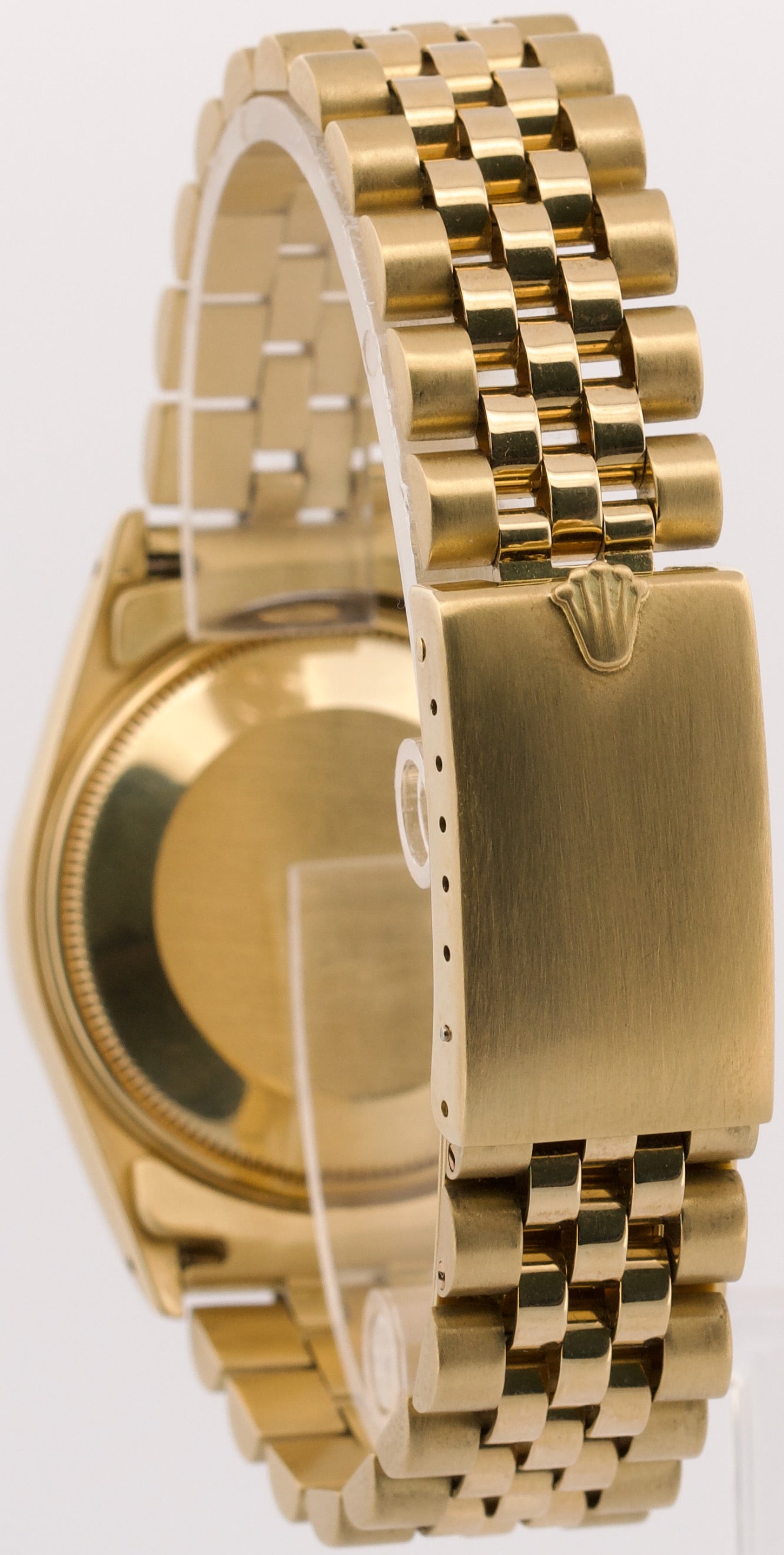 PAPERS Rolex Oyster Perpetual Date 34mm JUBILEE 14K Gold FLUTED 15037 Watch BOX