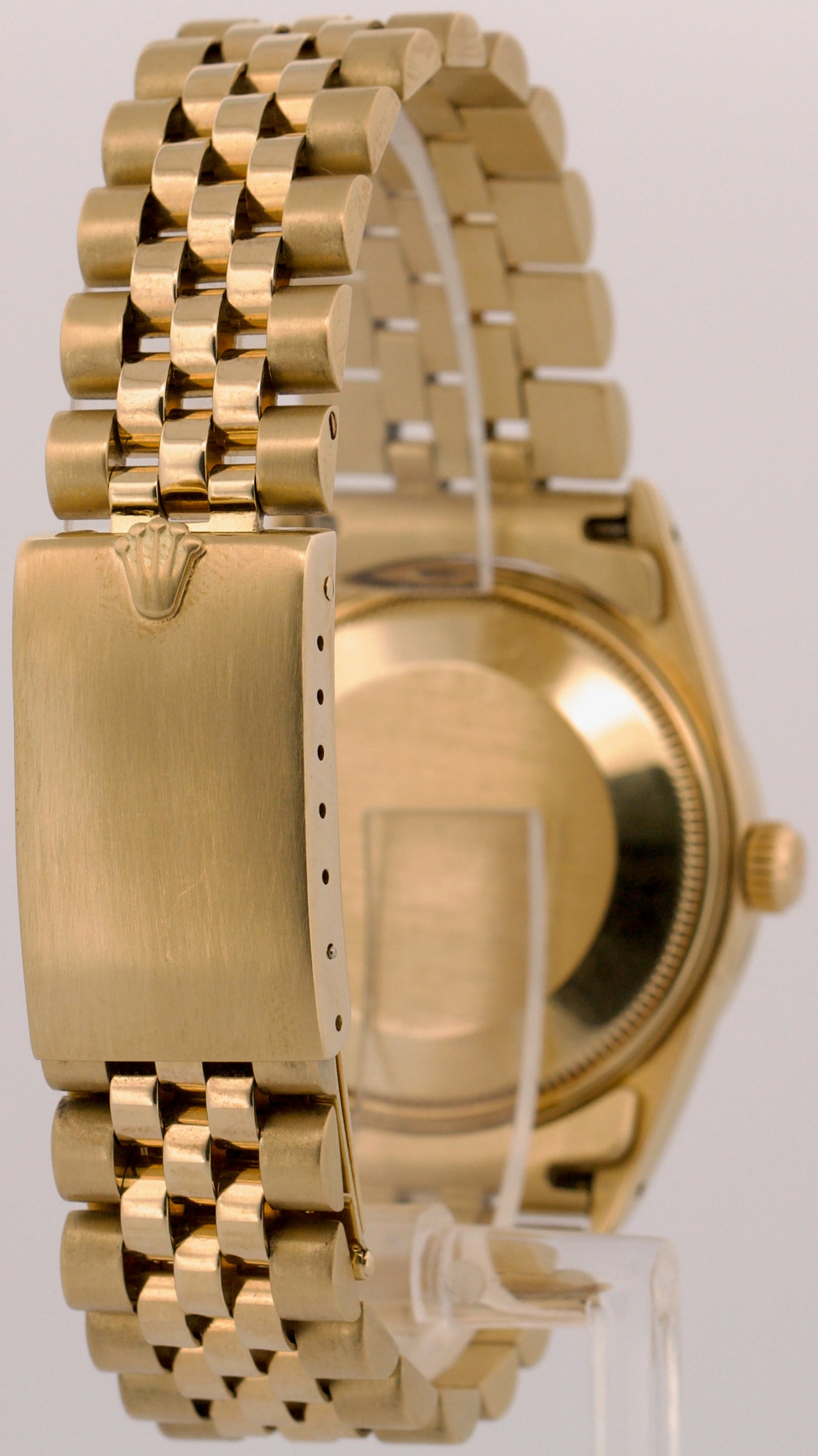 PAPERS Rolex Oyster Perpetual Date 34mm JUBILEE 14K Gold FLUTED 15037 Watch BOX
