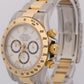 Rolex Daytona Cosmograph ZENITH White 18K Gold Steel INVERTED 6 Watch 16523