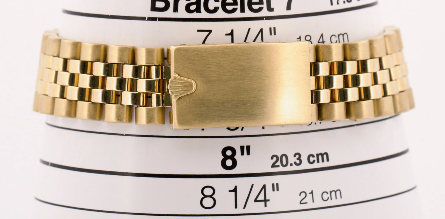 PAPERS Rolex Oyster Perpetual Date 34mm JUBILEE 14K Gold FLUTED 15037 Watch BOX