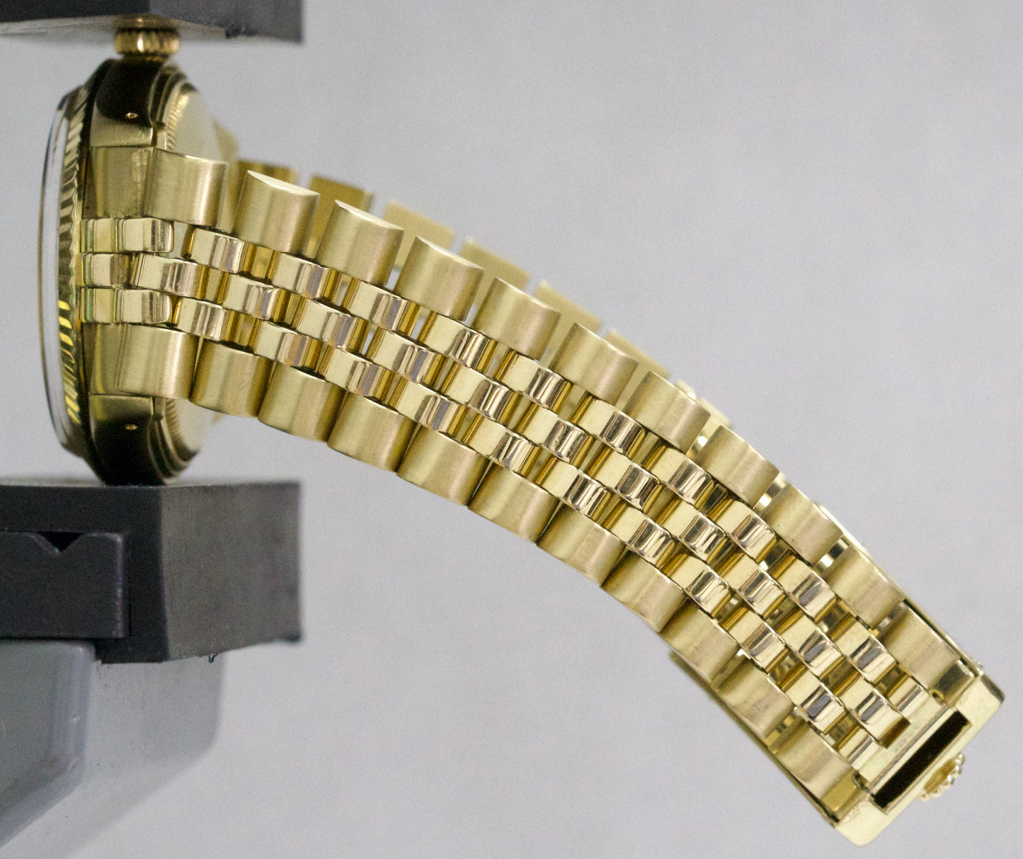 PAPERS Rolex Oyster Perpetual Date 34mm JUBILEE 14K Gold FLUTED 15037 Watch BOX