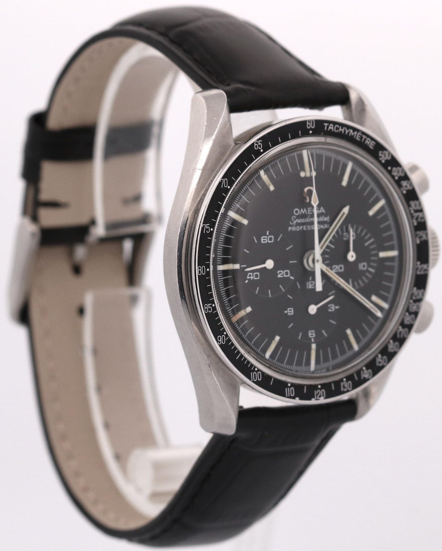 VINTAGE Omega Speedmaster Moonwatch Steel BLACK 42mm Manual 145.012-67 Watch