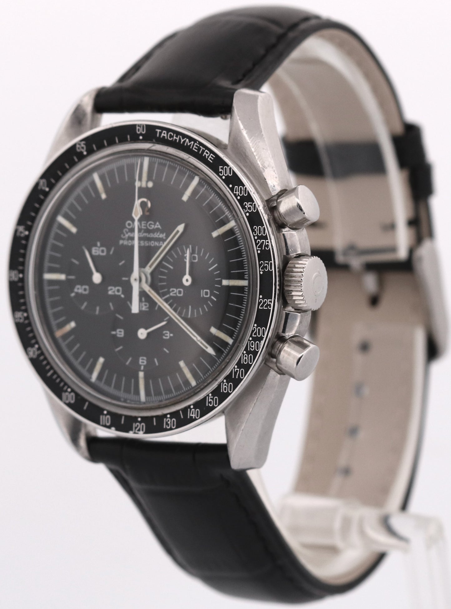VINTAGE Omega Speedmaster Moonwatch Steel BLACK 42mm Manual 145.012-67 Watch