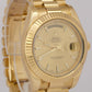 Rolex Day-Date II President 41mm CHAMPAGNE 18K Yellow Gold Fluted 218238 BOX