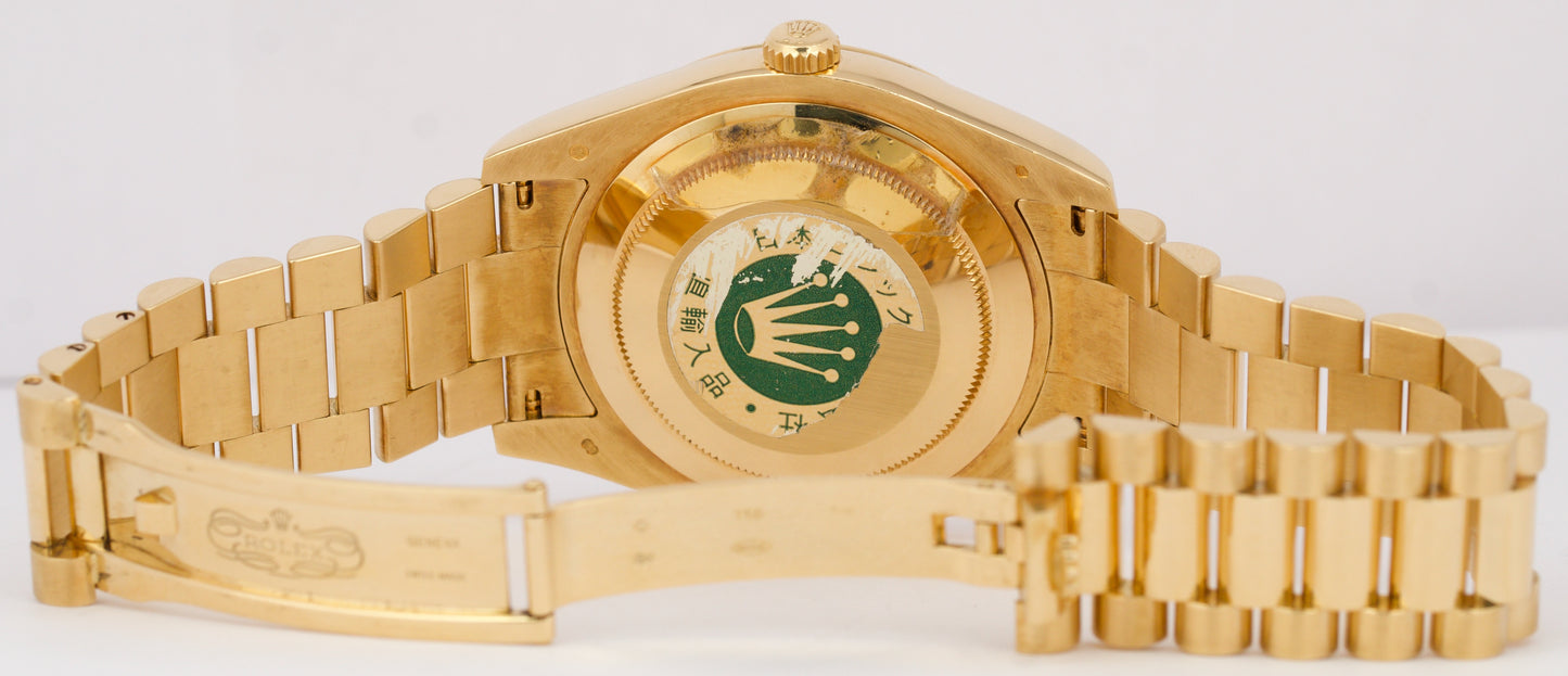 Rolex Day-Date II President 41mm CHAMPAGNE 18K Yellow Gold Fluted 218238 BOX