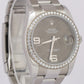 MINT Rolex DateJust 36mm FACTORY DIAMOND BEZEL Floral CHOCOLATE Watch 116244