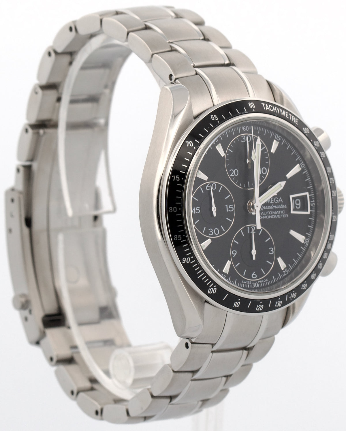 Omega Speedmaster 3210.50.00 Black Stainless Steel 40mm Chronograph Date Watch
