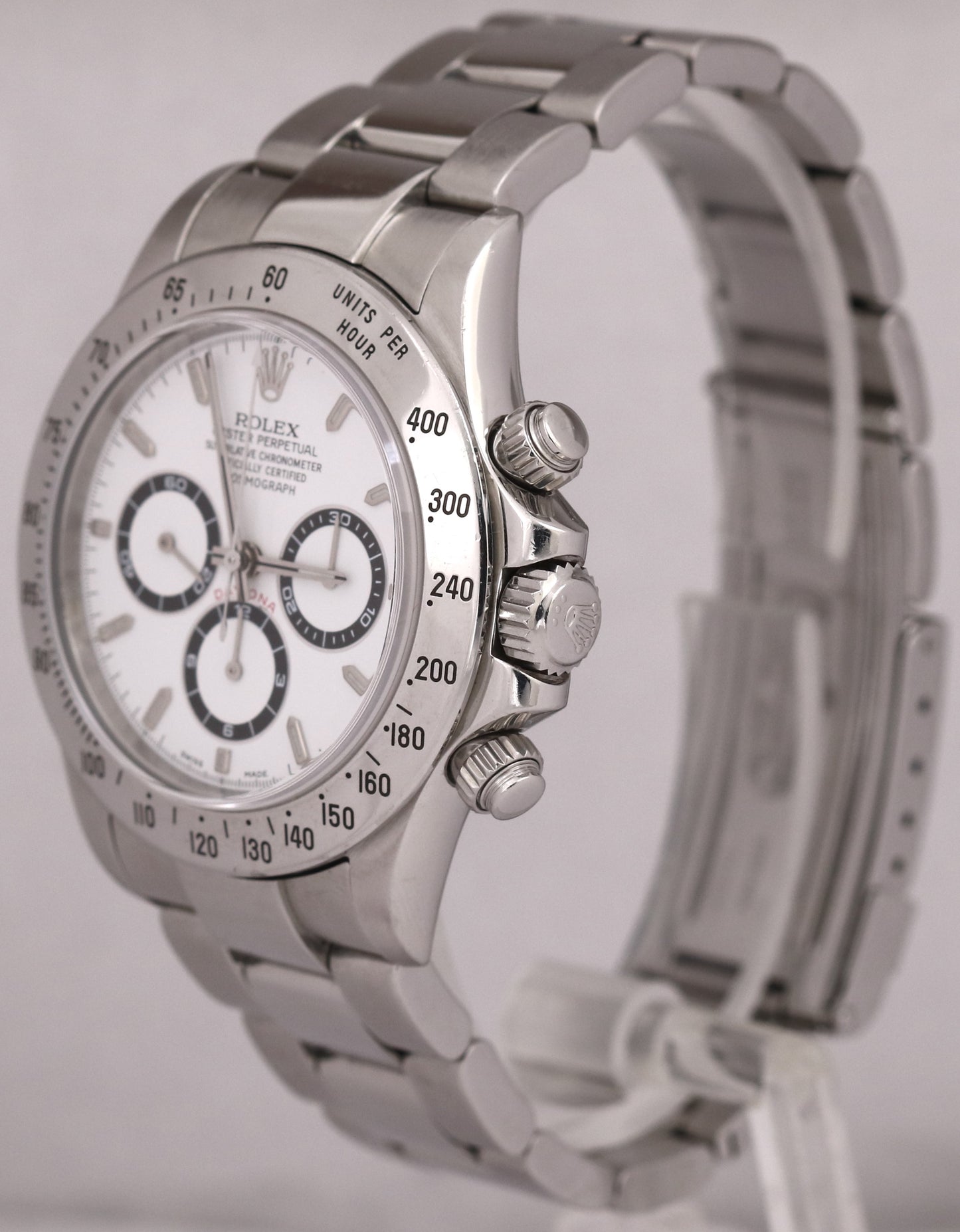 Rolex Daytona Cosmograph White ZENITH Stainless Steel A-SERIAL 40mm 16520 Watch